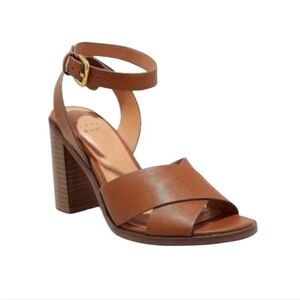 A NEW DAY nwot Brown Faux Leather Beatriz Block Heels